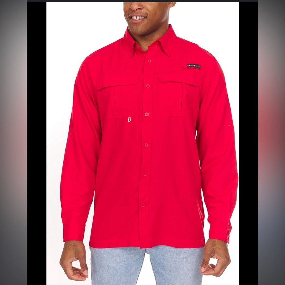 Swiss Alps long sleeve‎ fishing shirt